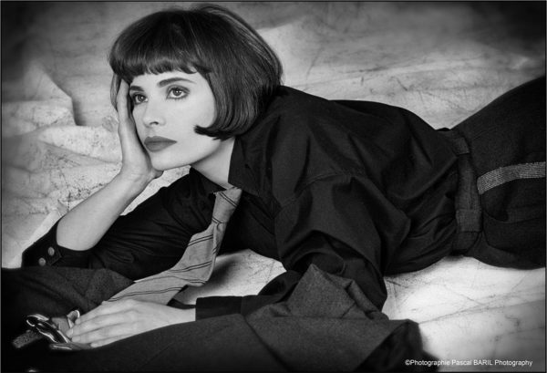 photo noir et blanc de Marie Trintignant par Pascal Baril à l'Atelier Galerie Taylor