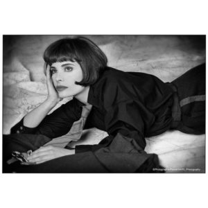 photo noir et blanc de Marie Trintignant par Pascal Baril à l'Atelier Galerie Taylor