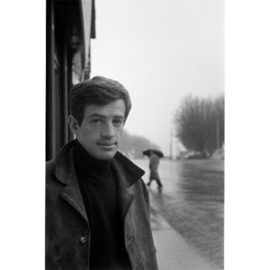 Photo de collection noir et blanc d'un portrait de Jean-Paul Belmondo